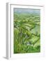 View from Mount Gargan, Limousin,France 2010-Joan Thewsey-Framed Giclee Print