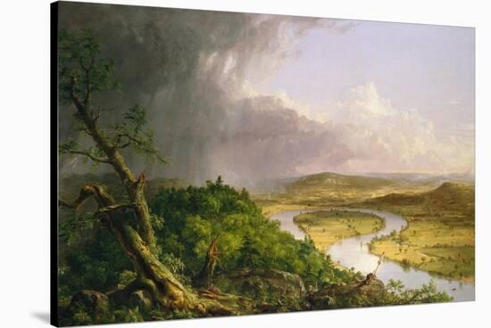 View from Mount Holyoke, Northampton, Massachusetts, after a Thunderstorm—The Oxbow, 1836-Thomas Cole-Stretched Canvas