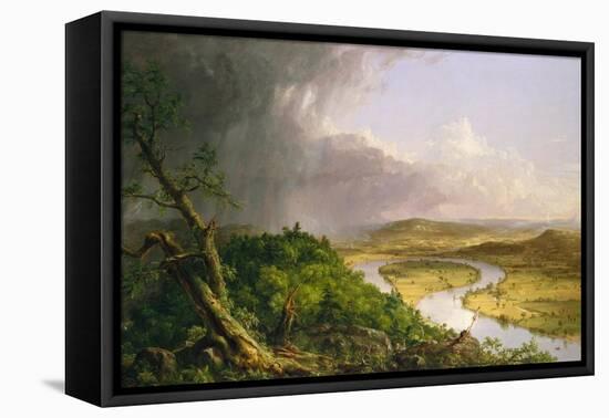 View from Mount Holyoke, Northampton, Massachusetts, after a Thunderstorm—The Oxbow, 1836-Thomas Cole-Framed Stretched Canvas