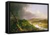 View from Mount Holyoke, Northampton, Massachusetts, after a Thunderstorm—The Oxbow, 1836-Thomas Cole-Framed Stretched Canvas