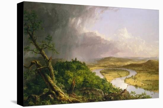 View from Mount Holyoke, Northampton, Massachusetts, after a Thunderstorm—The Oxbow, 1836-Thomas Cole-Stretched Canvas