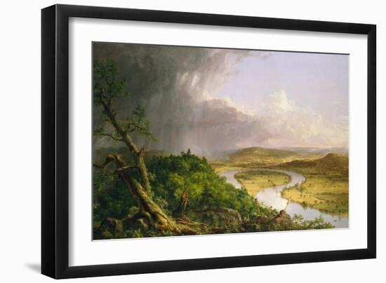 View from Mount Holyoke, Northampton, Massachusetts, after a Thunderstorm—The Oxbow, 1836-Thomas Cole-Framed Giclee Print