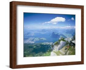 View from Mount Pilatus Over Lake Lucerne, Switzerland-Simon Harris-Framed Photographic Print