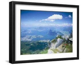 View from Mount Pilatus Over Lake Lucerne, Switzerland-Simon Harris-Framed Photographic Print