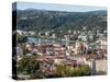 View from Mount Pipet on to the ancient town of Vienne, Isere, Auvergne-Rhone-Alpes, France, Europe-Jean Brooks-Stretched Canvas