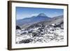 View from Mount Ruapehu of Mount Ngauruhoe with a Ski Cottage in the Foreground-Michael Runkel-Framed Photographic Print