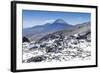 View from Mount Ruapehu of Mount Ngauruhoe with a Ski Cottage in the Foreground-Michael Runkel-Framed Photographic Print