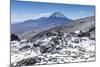 View from Mount Ruapehu of Mount Ngauruhoe with a Ski Cottage in the Foreground-Michael Runkel-Mounted Photographic Print