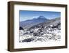 View from Mount Ruapehu of Mount Ngauruhoe with a Ski Cottage in the Foreground-Michael Runkel-Framed Photographic Print