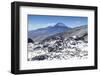 View from Mount Ruapehu of Mount Ngauruhoe with a Ski Cottage in the Foreground-Michael Runkel-Framed Photographic Print