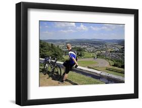 View from Mount Warsberg to Saarburg, Saar River, Rhineland-Palatinate, Germany, Europe-Hans-Peter Merten-Framed Photographic Print