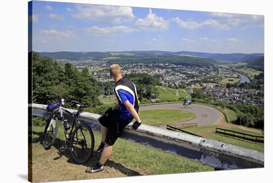 View from Mount Warsberg to Saarburg, Saar River, Rhineland-Palatinate, Germany, Europe-Hans-Peter Merten-Stretched Canvas