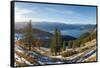 View from Mt. Jochberg, Wetterstein mountain range and Karwendel mountain range. Germany-Martin Zwick-Framed Stretched Canvas