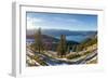 View from Mt. Jochberg, Wetterstein mountain range and Karwendel mountain range. Germany-Martin Zwick-Framed Photographic Print