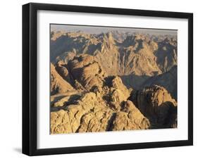 View from Mt. Sinai at Sunrise, Egypt-Rolf Nussbaumer-Framed Photographic Print