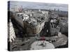 View from Nelson's Column Showing London Eye, Whitehall, Big Ben-null-Stretched Canvas