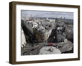 View from Nelson's Column Showing London Eye, Whitehall, Big Ben-null-Framed Premium Photographic Print