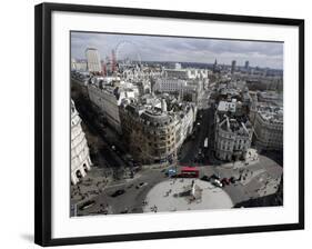 View from Nelson's Column Showing London Eye, Whitehall, Big Ben-null-Framed Photographic Print