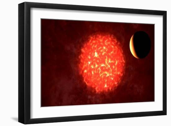 View from Neptune If Our Sun Were Replaced by Vy Canis Majoris-null-Framed Art Print