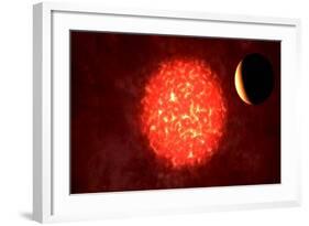 View from Neptune If Our Sun Were Replaced by Vy Canis Majoris-null-Framed Art Print