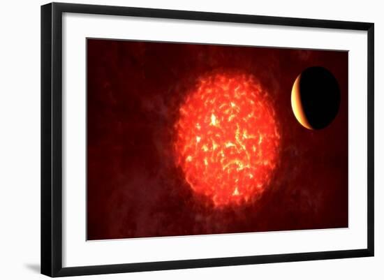 View from Neptune If Our Sun Were Replaced by Vy Canis Majoris-null-Framed Art Print