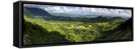 View from Nuuanu Pali State Wayside Viewpoint, Oahu, Hawaii, USA-Charles Crust-Framed Stretched Canvas