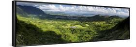 View from Nuuanu Pali State Wayside Viewpoint, Oahu, Hawaii, USA-Charles Crust-Framed Photographic Print