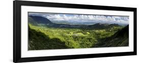 View from Nuuanu Pali State Wayside Viewpoint, Oahu, Hawaii, USA-Charles Crust-Framed Photographic Print