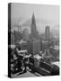 View from Observation Deck at Rockefeller Center Looking Southeast at the Chrysler Building-null-Stretched Canvas