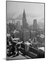 View from Observation Deck at Rockefeller Center Looking Southeast at the Chrysler Building-null-Mounted Photographic Print