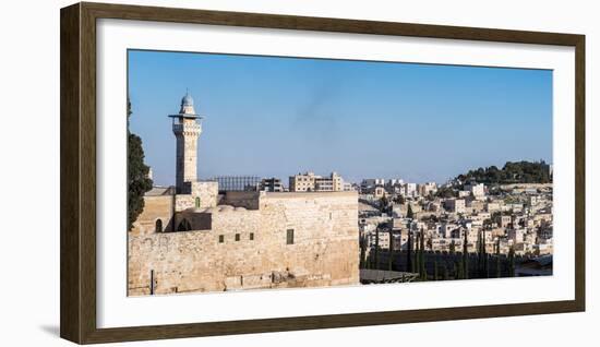 View from Old City of Jerusalem into the outskirts, Jerusalem, Israel, Middle East-Alexandre Rotenberg-Framed Photographic Print