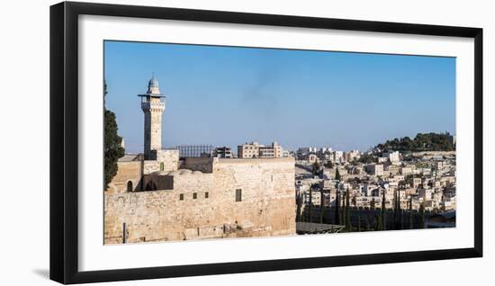 View from Old City of Jerusalem into the outskirts, Jerusalem, Israel, Middle East-Alexandre Rotenberg-Framed Photographic Print