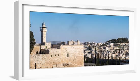 View from Old City of Jerusalem into the outskirts, Jerusalem, Israel, Middle East-Alexandre Rotenberg-Framed Photographic Print