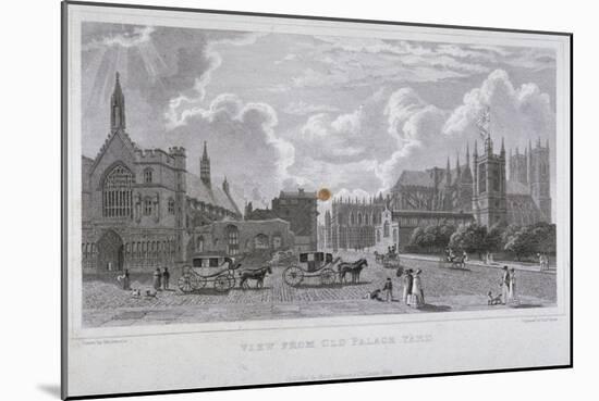 View from Old Palace Yard, Westminster, London, 1825-Charles Heath-Mounted Giclee Print