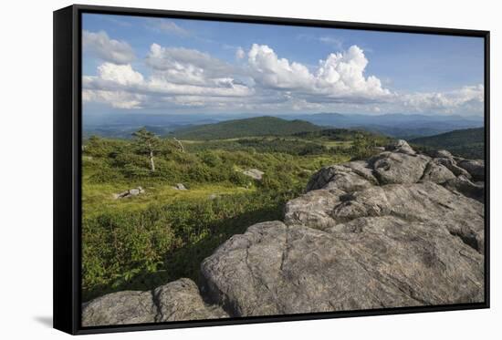 View from one of the many rocky summits of Grayson Highlands State Park, Virginia, United States of-Jon Reaves-Framed Stretched Canvas