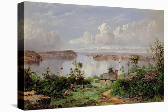 View From Onions Port, Sydney-William Charles Piguenit-Stretched Canvas