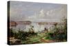 View From Onions Port, Sydney-William Charles Piguenit-Stretched Canvas