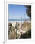 View from Palisades Down to Beach, Santa Monica Beach, Santa Monica, California, USA-Ethel Davies-Framed Photographic Print