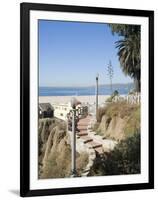 View from Palisades Down to Beach, Santa Monica Beach, Santa Monica, California, USA-Ethel Davies-Framed Photographic Print