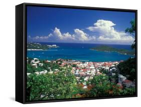 View from Paradise Point, Charlotte Amalie, St. Thomas, Caribbean-Robin Hill-Framed Stretched Canvas