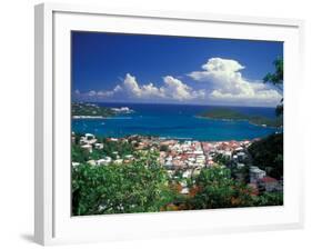 View from Paradise Point, Charlotte Amalie, St. Thomas, Caribbean-Robin Hill-Framed Photographic Print