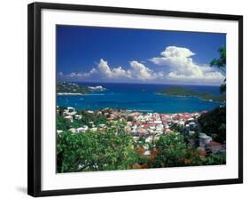 View from Paradise Point, Charlotte Amalie, St. Thomas, Caribbean-Robin Hill-Framed Photographic Print