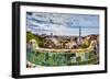 View from Parc Guell Towards City, Barcelona, Catalonia, Spain-Sabine Lubenow-Framed Photographic Print