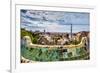 View from Parc Guell Towards City, Barcelona, Catalonia, Spain-Sabine Lubenow-Framed Photographic Print