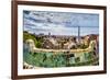 View from Parc Guell Towards City, Barcelona, Catalonia, Spain-Sabine Lubenow-Framed Photographic Print