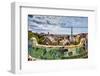 View from Parc Guell Towards City, Barcelona, Catalonia, Spain-Sabine Lubenow-Framed Photographic Print