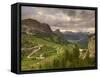 View from Passo Di Gardena, Dolomites, Italy, Europe-Gary Cook-Framed Stretched Canvas