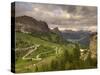 View from Passo Di Gardena, Dolomites, Italy, Europe-Gary Cook-Stretched Canvas