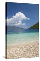 View from Pebble Beach across Antisamos Bay, Sami, Kefalonia (Kefallonia-Ruth Tomlinson-Stretched Canvas