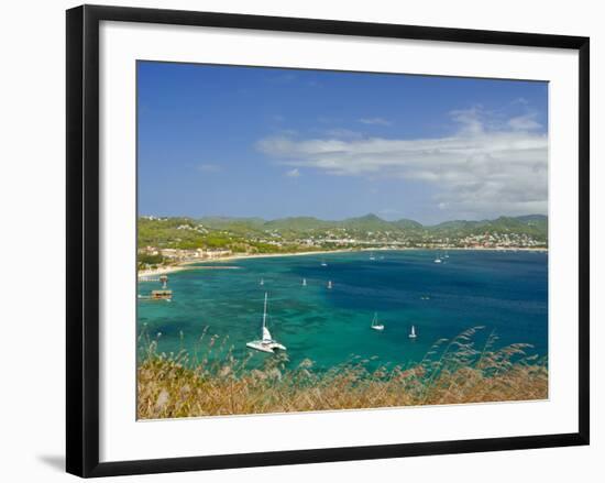 View From Pigeon Point Down to Rodney Bay, St. Lucia, Windward Islands, West Indies, Caribbean-null-Framed Photographic Print